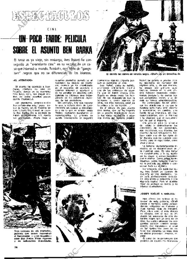 BLANCO Y NEGRO MADRID 26-05-1973 página 74