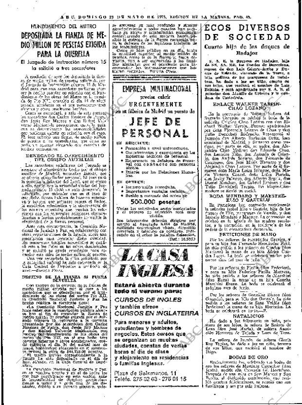 ABC MADRID 27-05-1973 página 47