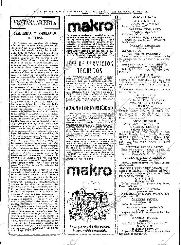 ABC MADRID 27-05-1973 página 54