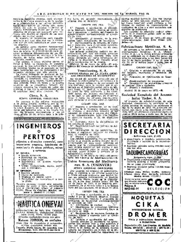 ABC MADRID 27-05-1973 página 63