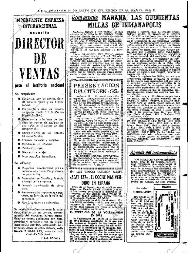 ABC MADRID 27-05-1973 página 67