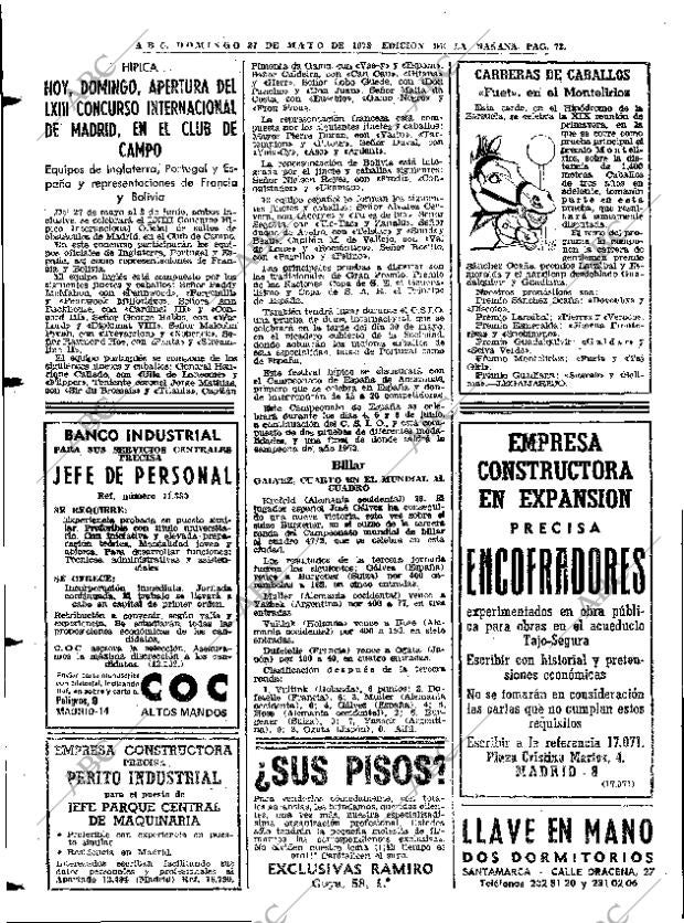 ABC MADRID 27-05-1973 página 72