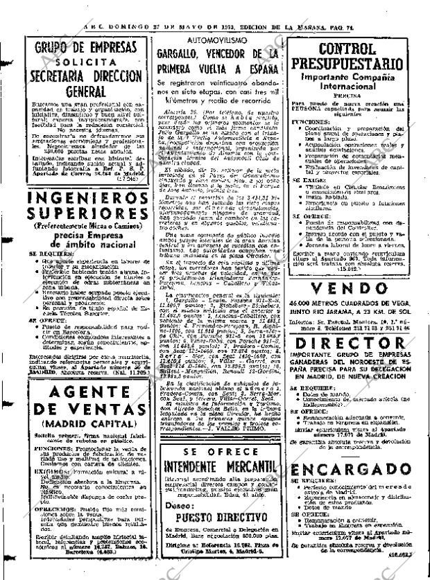 ABC MADRID 27-05-1973 página 74