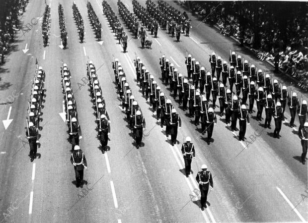 Los Aviadores en el desfile de la victoria de 1973