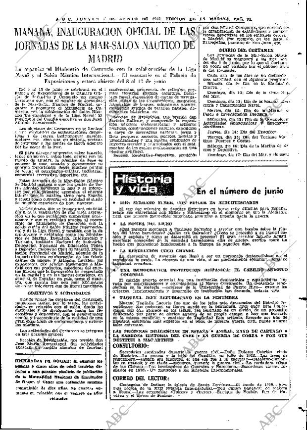 ABC MADRID 07-06-1973 página 91