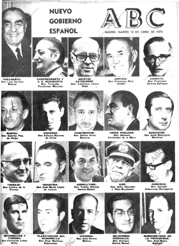 ABC MADRID 12-06-1973 página 1