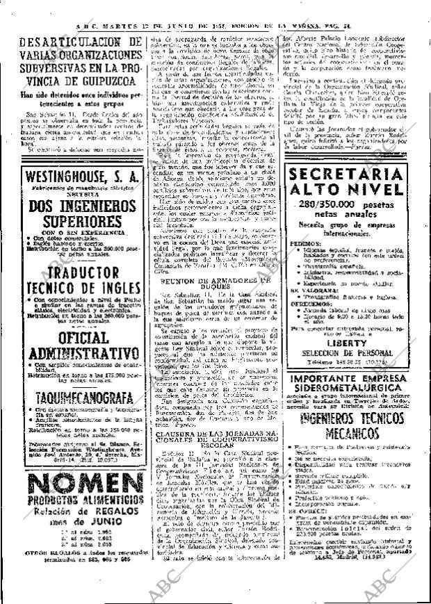 ABC MADRID 12-06-1973 página 54