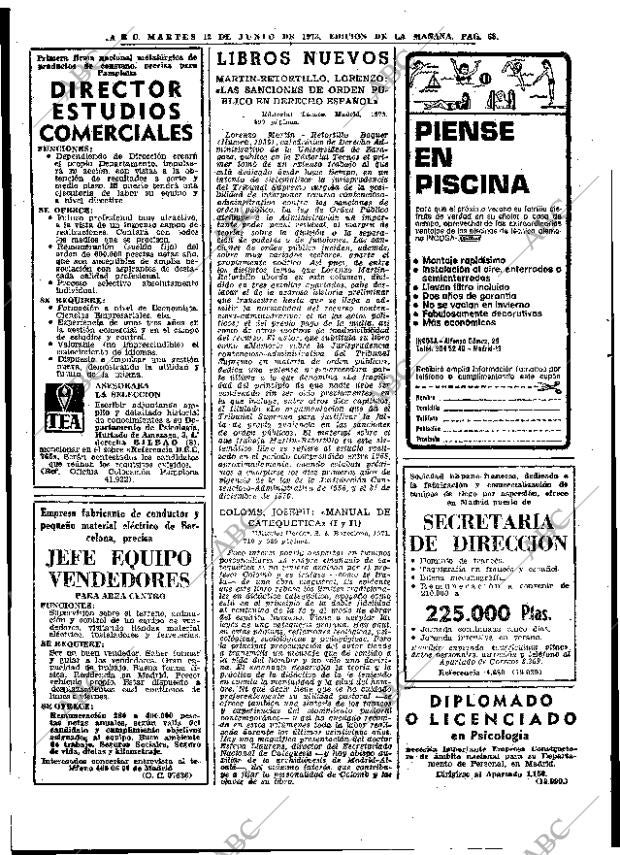 ABC MADRID 12-06-1973 página 68