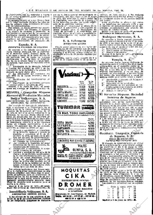 ABC MADRID 12-06-1973 página 74