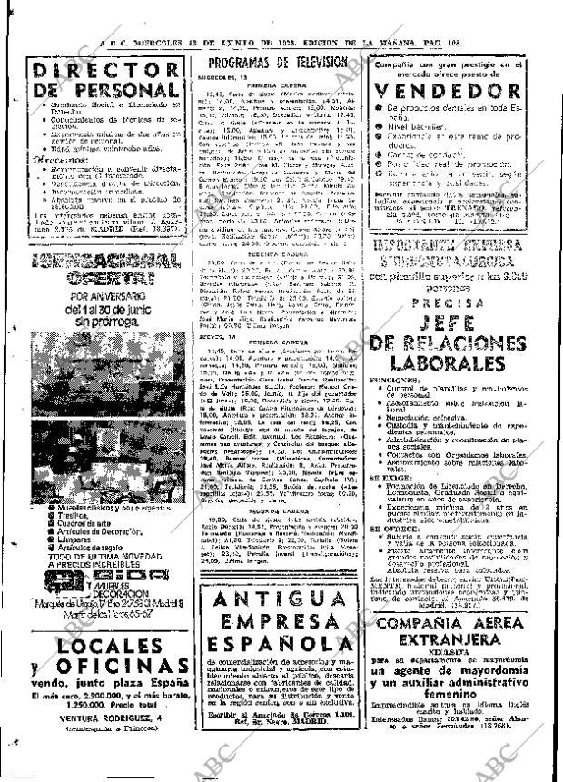 ABC MADRID 13-06-1973 página 108