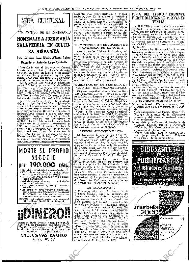 ABC MADRID 13-06-1973 página 67