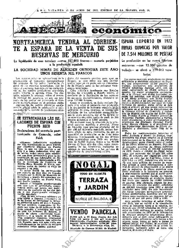 ABC MADRID 15-06-1973 página 67