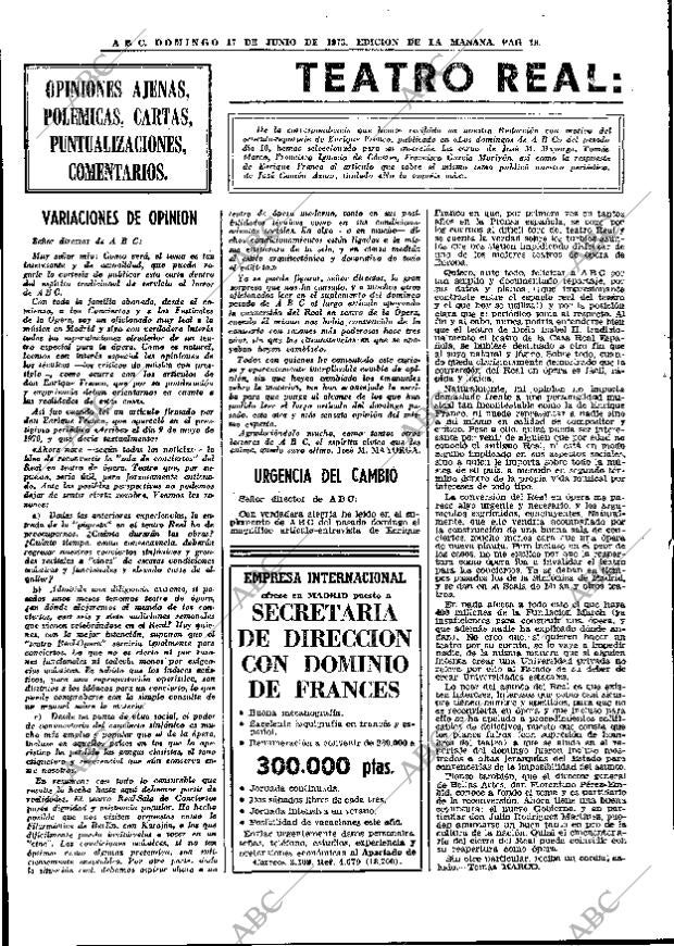 ABC MADRID 17-06-1973 página 18