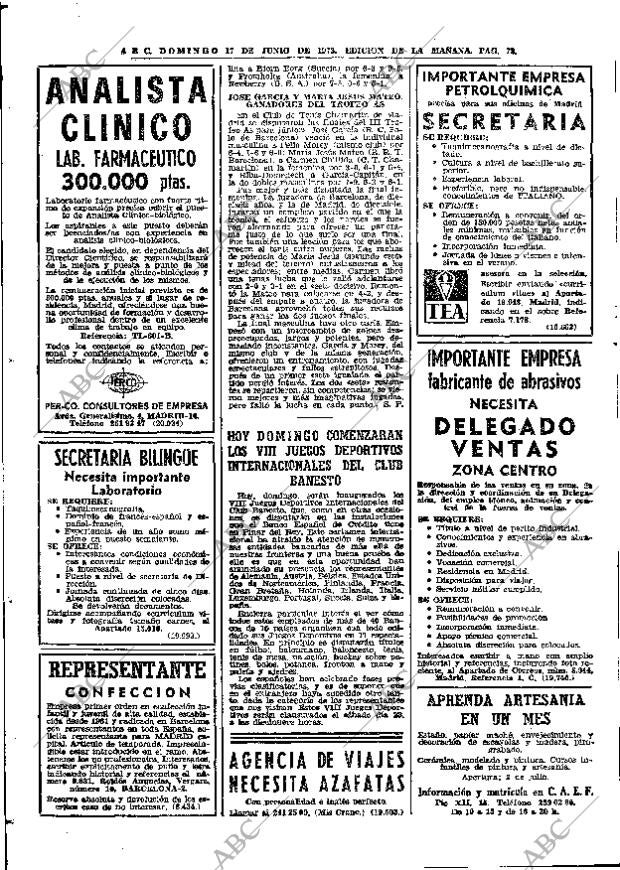 ABC MADRID 17-06-1973 página 72