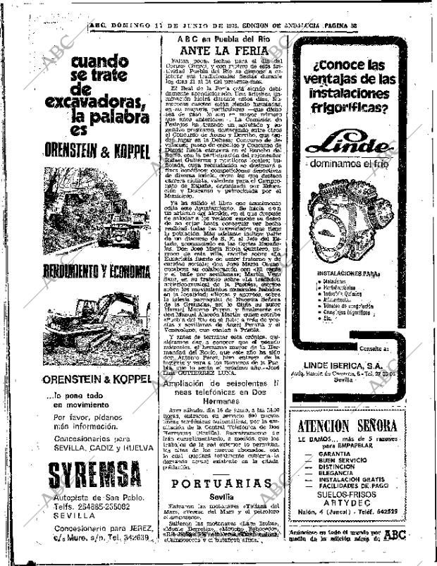 ABC SEVILLA 17-06-1973 página 52