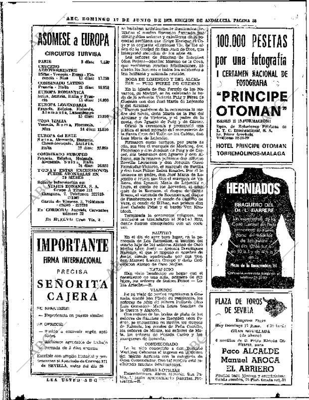 ABC SEVILLA 17-06-1973 página 58