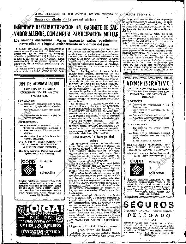 ABC SEVILLA 19-06-1973 página 40