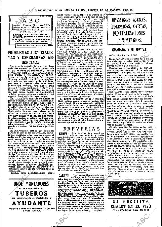 ABC MADRID 24-06-1973 página 16