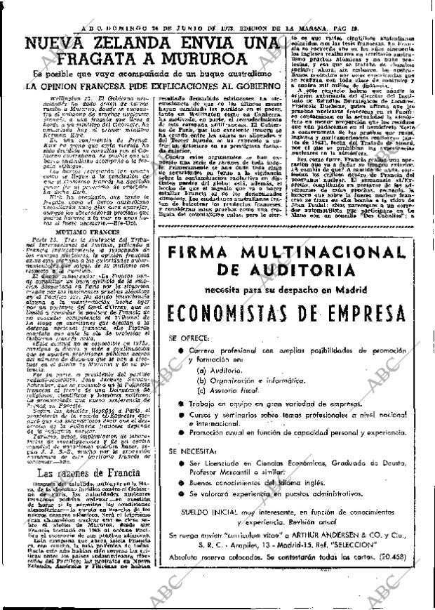 ABC MADRID 24-06-1973 página 19
