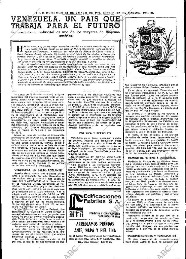 ABC MADRID 24-06-1973 página 21