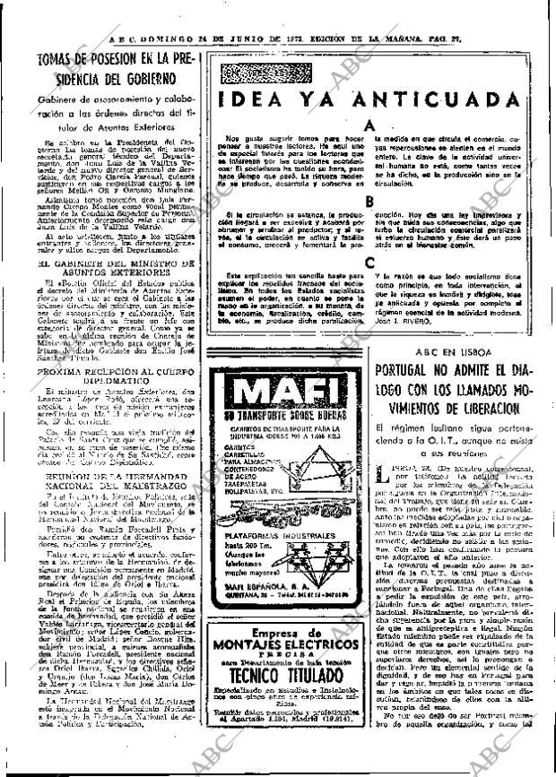 ABC MADRID 24-06-1973 página 27