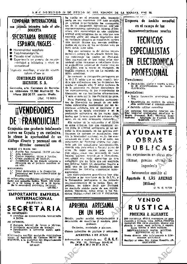 ABC MADRID 24-06-1973 página 28