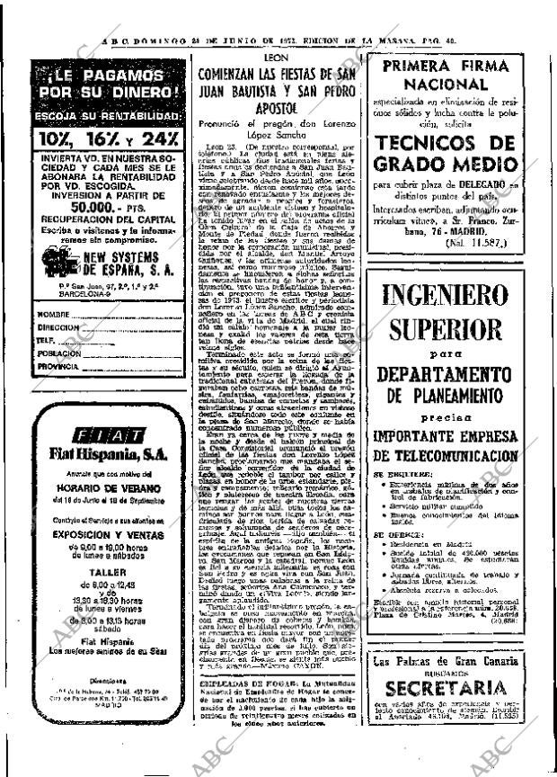 ABC MADRID 24-06-1973 página 40