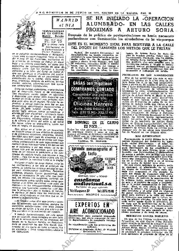 ABC MADRID 24-06-1973 página 45