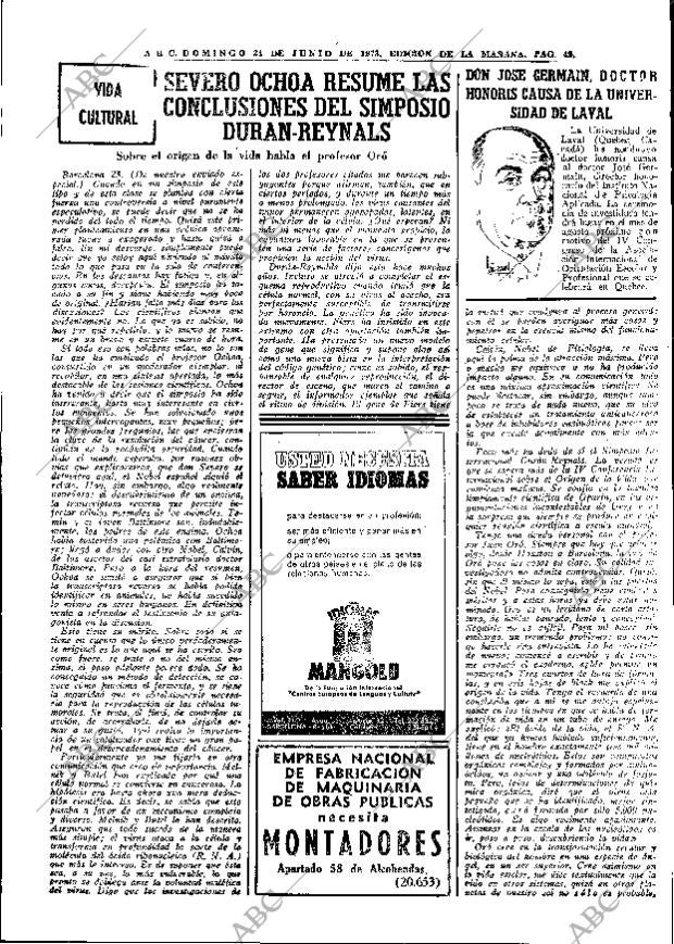 ABC MADRID 24-06-1973 página 49