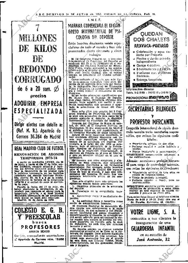 ABC MADRID 24-06-1973 página 70