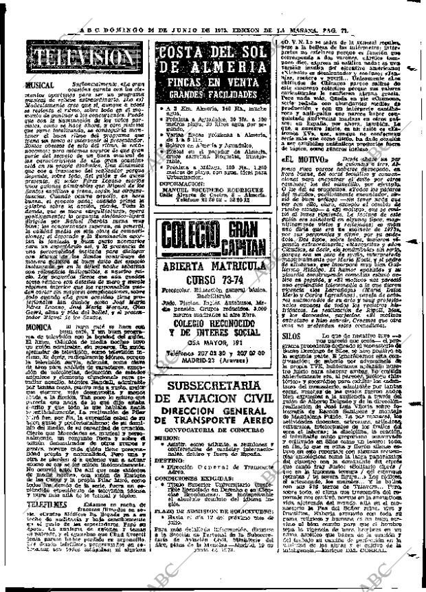 ABC MADRID 24-06-1973 página 77