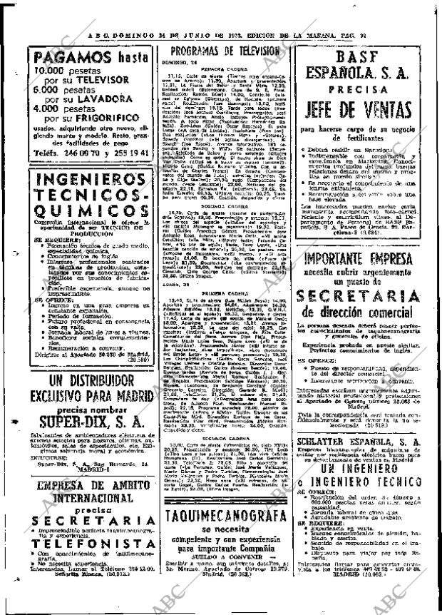 ABC MADRID 24-06-1973 página 92