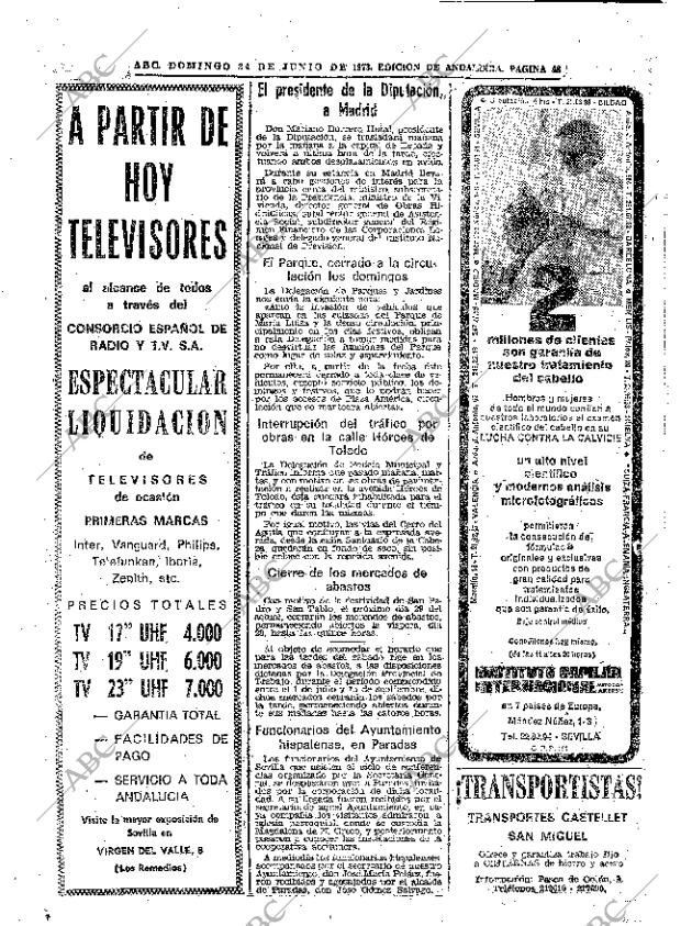 ABC SEVILLA 24-06-1973 página 48