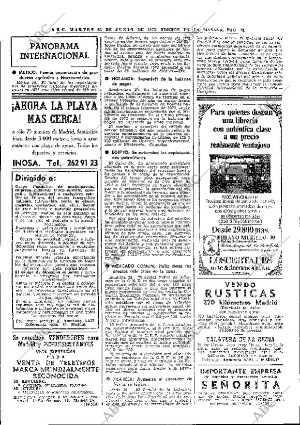 ABC MADRID 26-06-1973 página 72