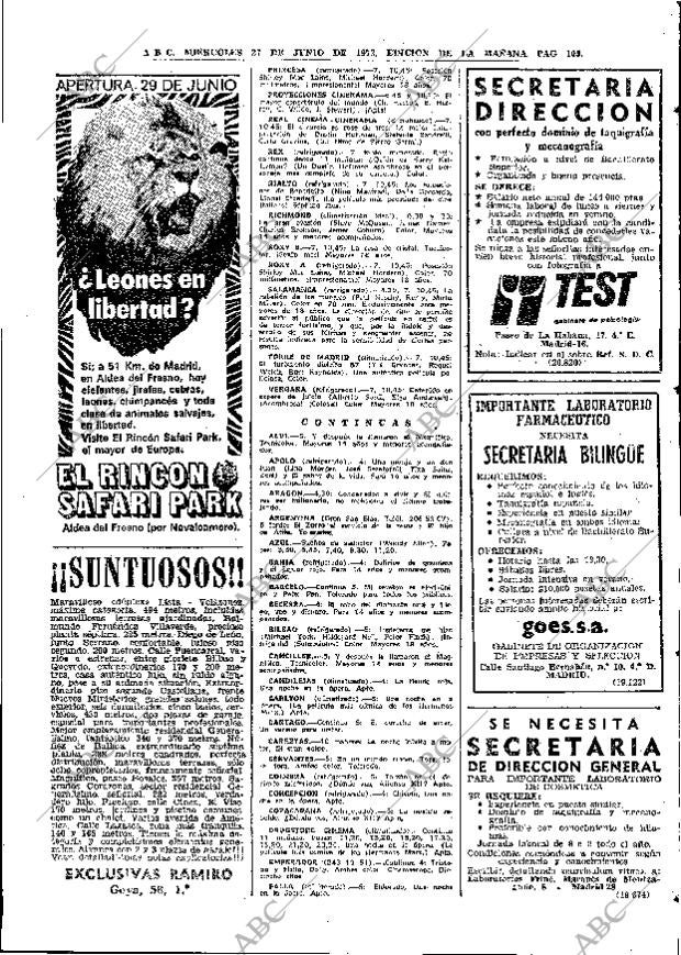 ABC MADRID 27-06-1973 página 103