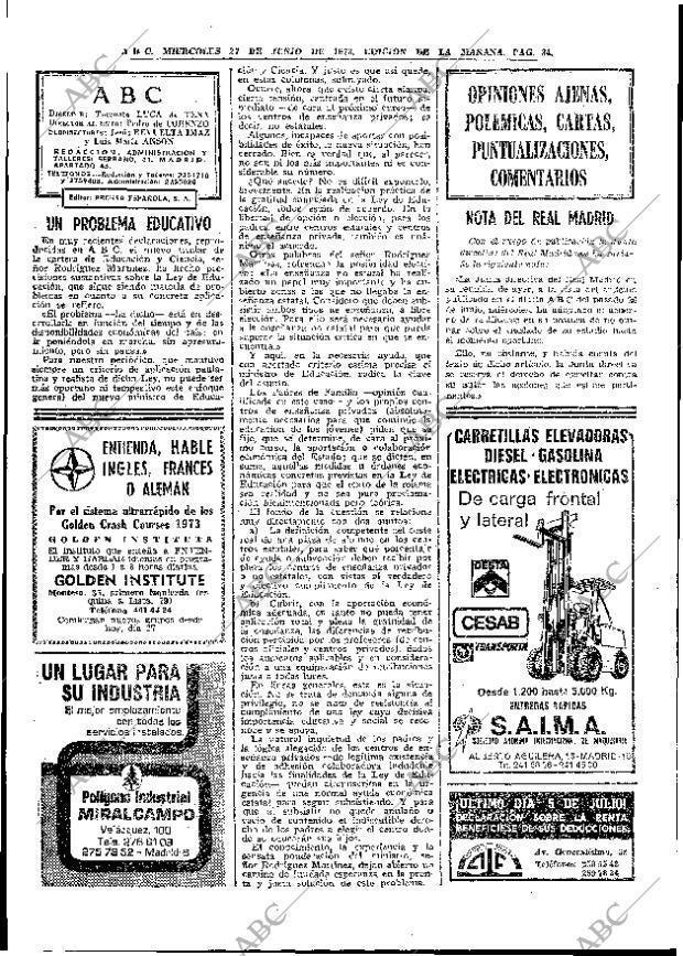 ABC MADRID 27-06-1973 página 34