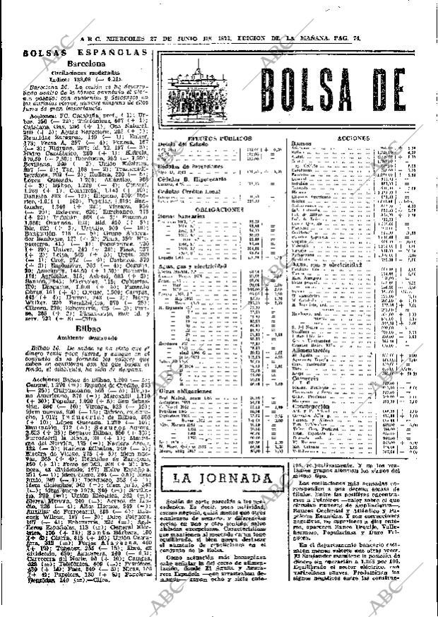 ABC MADRID 27-06-1973 página 72