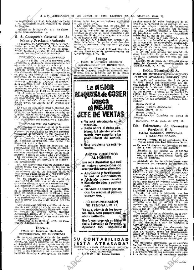 ABC MADRID 27-06-1973 página 75