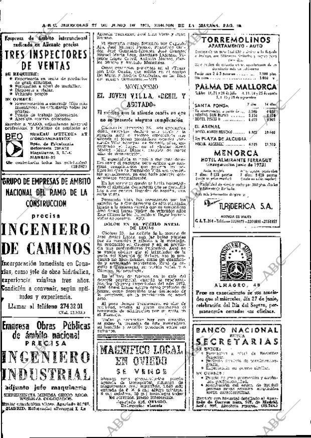 ABC MADRID 27-06-1973 página 88