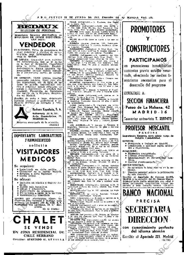 ABC MADRID 28-06-1973 página 103
