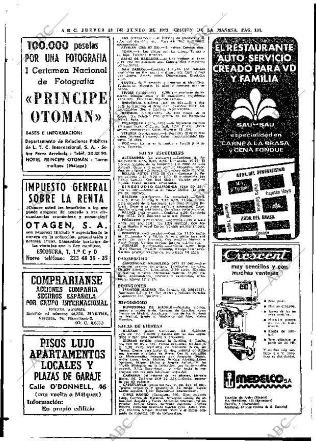 ABC MADRID 28-06-1973 página 104