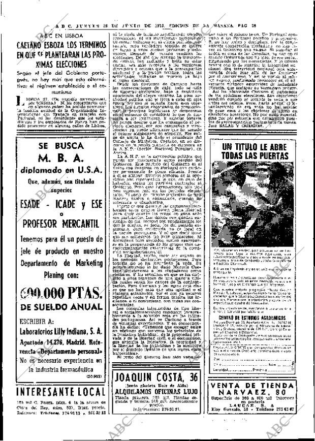 ABC MADRID 28-06-1973 página 38