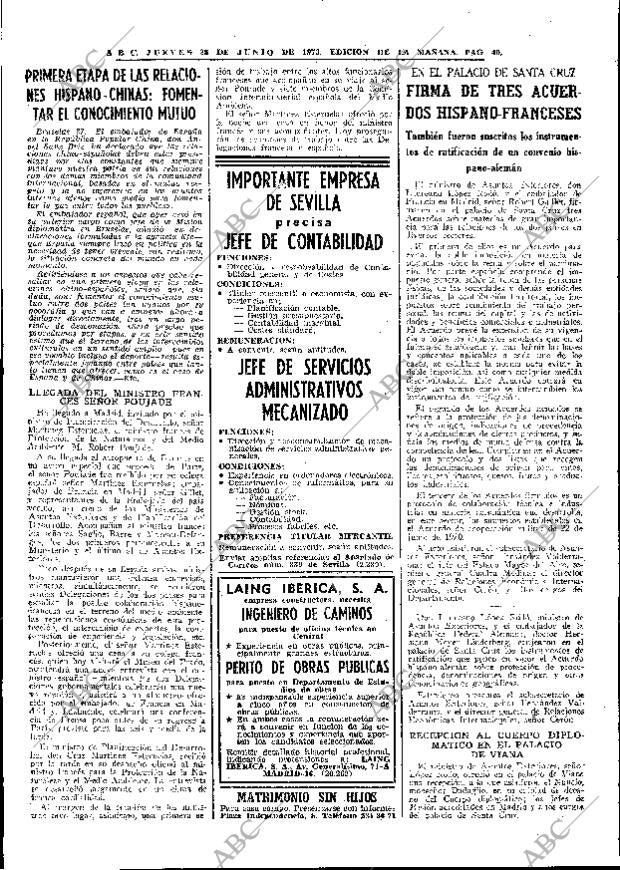 ABC MADRID 28-06-1973 página 40