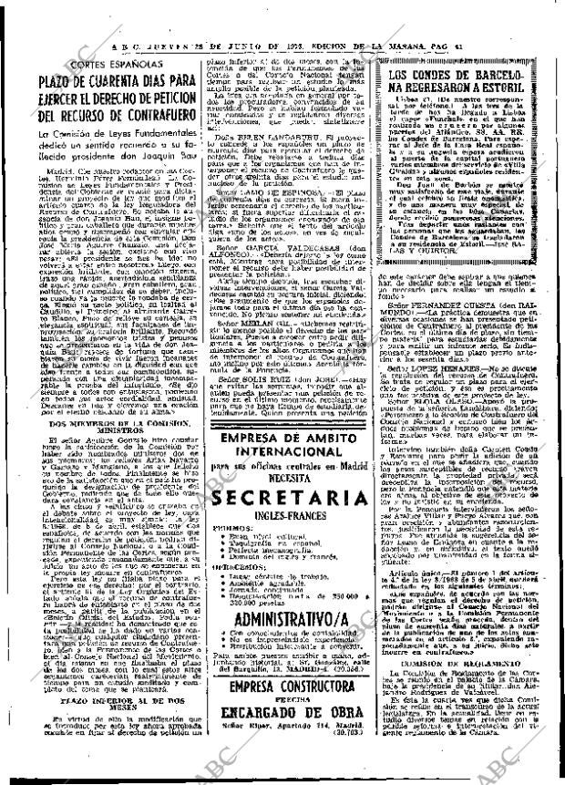 ABC MADRID 28-06-1973 página 41