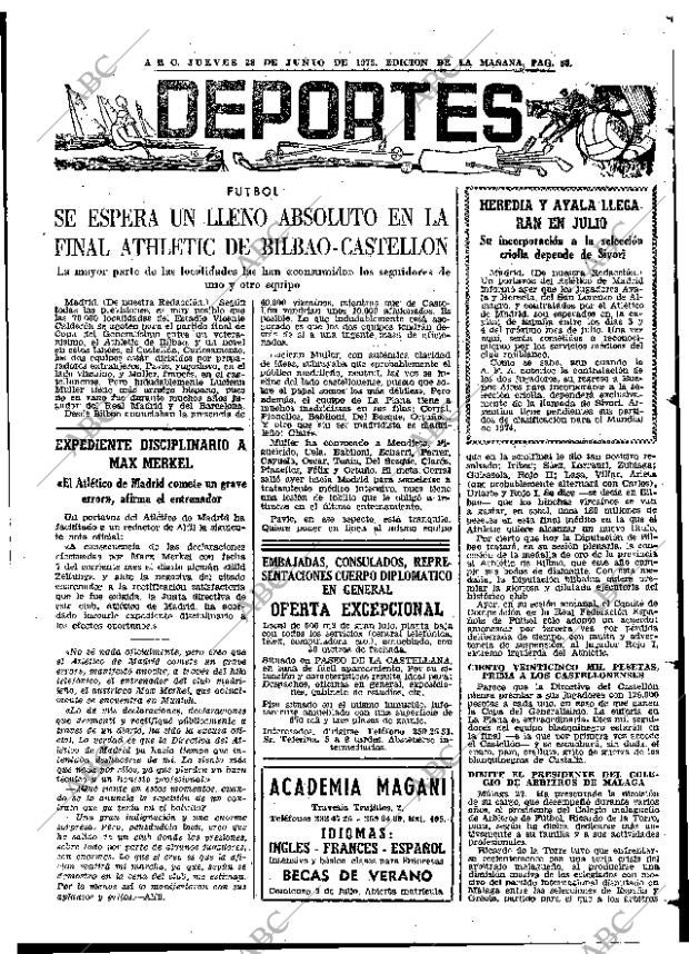 ABC MADRID 28-06-1973 página 85