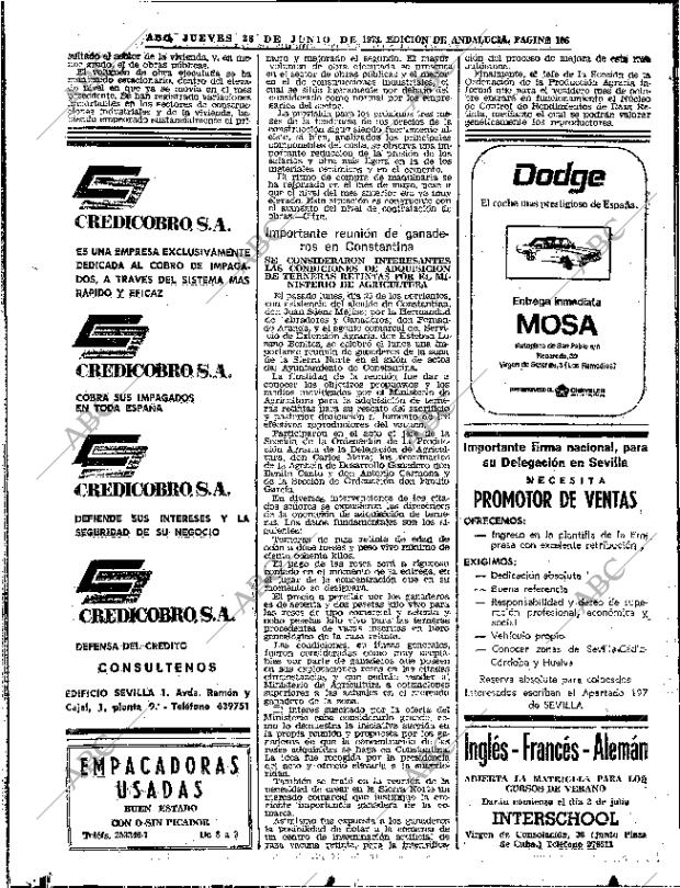 ABC SEVILLA 28-06-1973 página 106