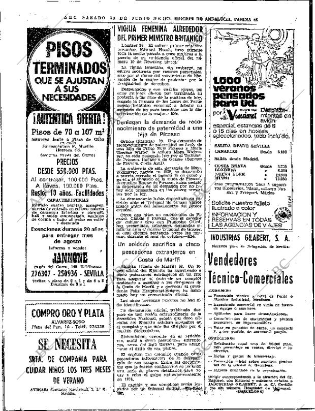 ABC SEVILLA 30-06-1973 página 46