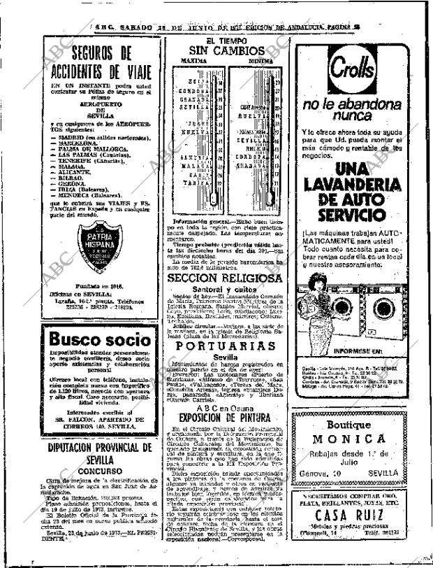 ABC SEVILLA 30-06-1973 página 58