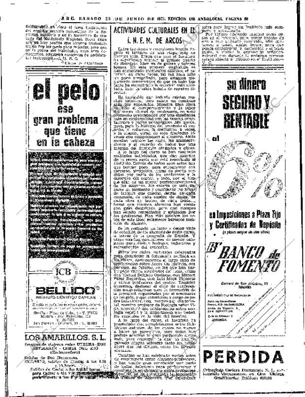 ABC SEVILLA 30-06-1973 página 88