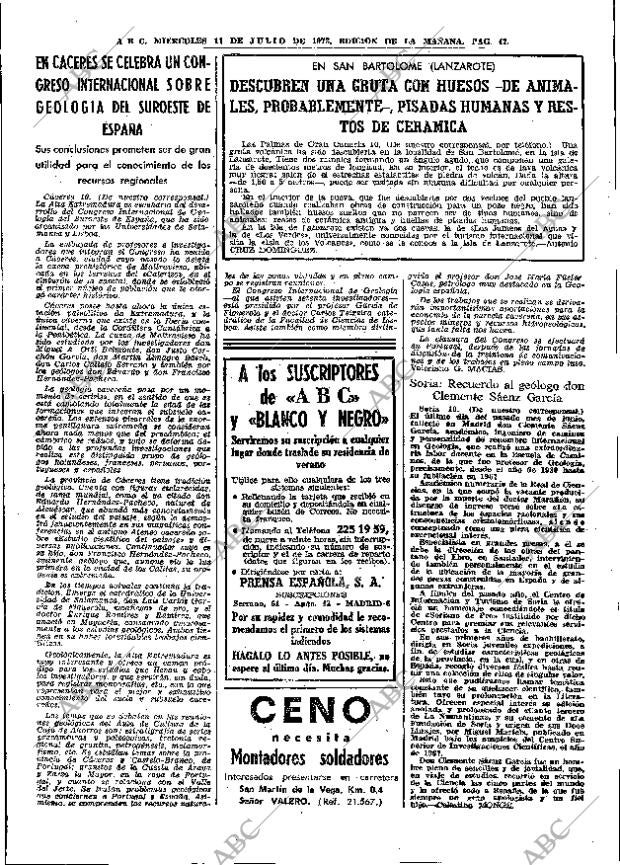 ABC MADRID 11-07-1973 página 47